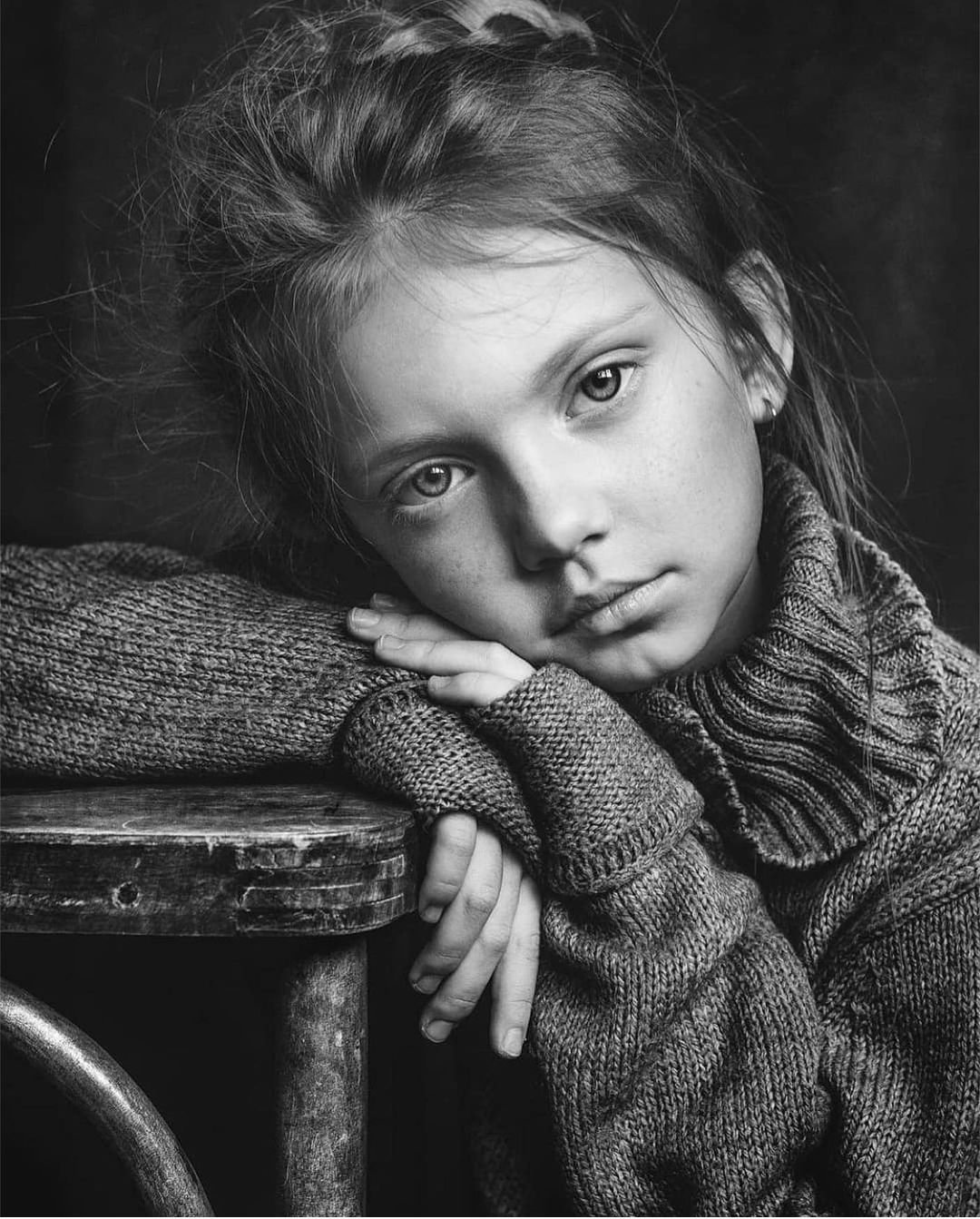 Child portrait before colourisation