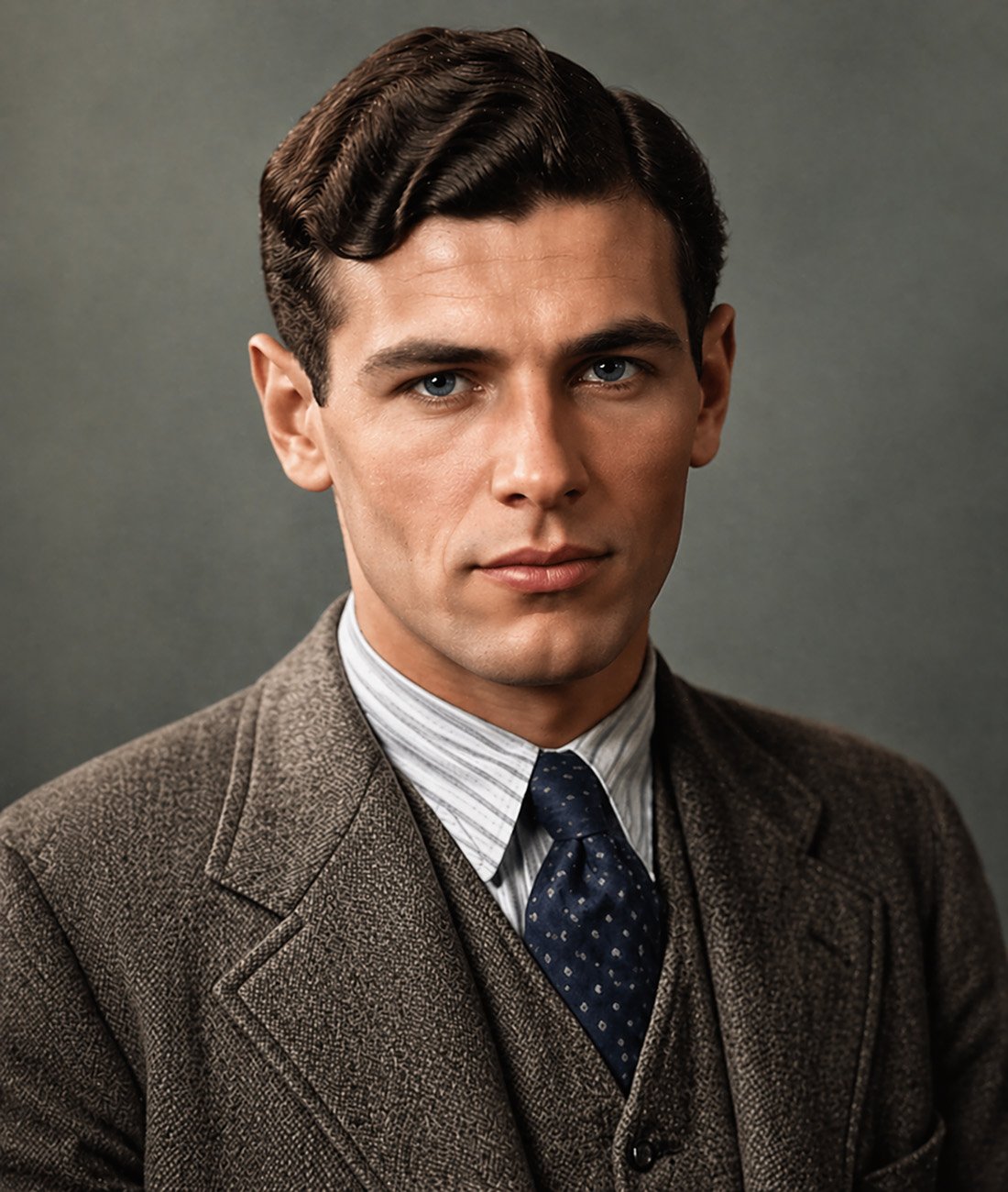 Portrait after hand colourisation